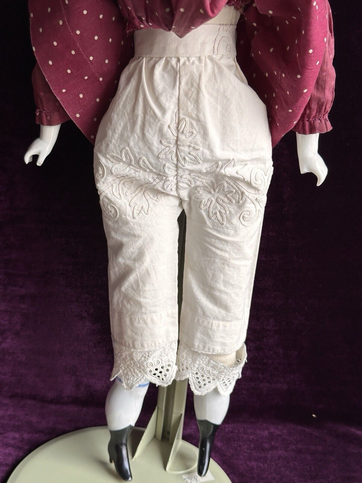 Antique German 22.5” Flat Top Highbrow China Shoulder Head Doll