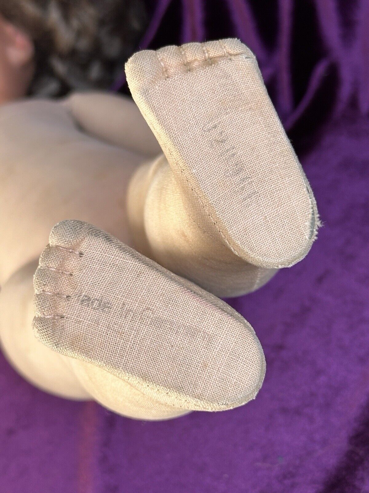 Antique German 18.5” Kathe Kruse VIII (?) Cloth Child Girl Doll with Swivel Neck