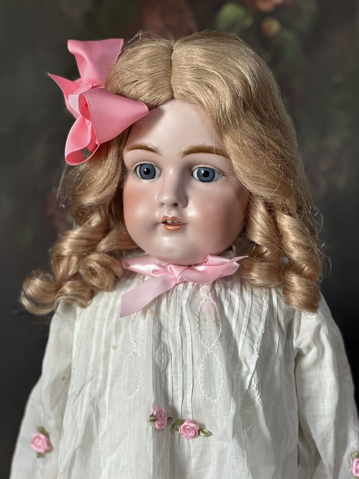 Antique JDK Kestner Mold 154 Bisque Head/Shoulder Leather Body 26” Doll