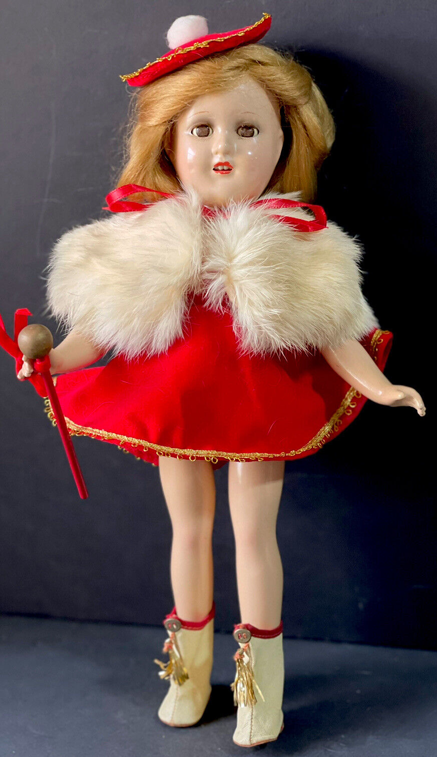 Vintage Madame Alexander 14” Sonja Henie Composition Doll
