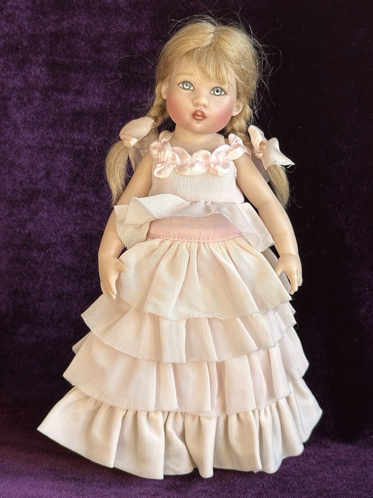 Collectible 7.5” Vinyl Pink Ribbon Riley Doll by Helen Kish LE 1000