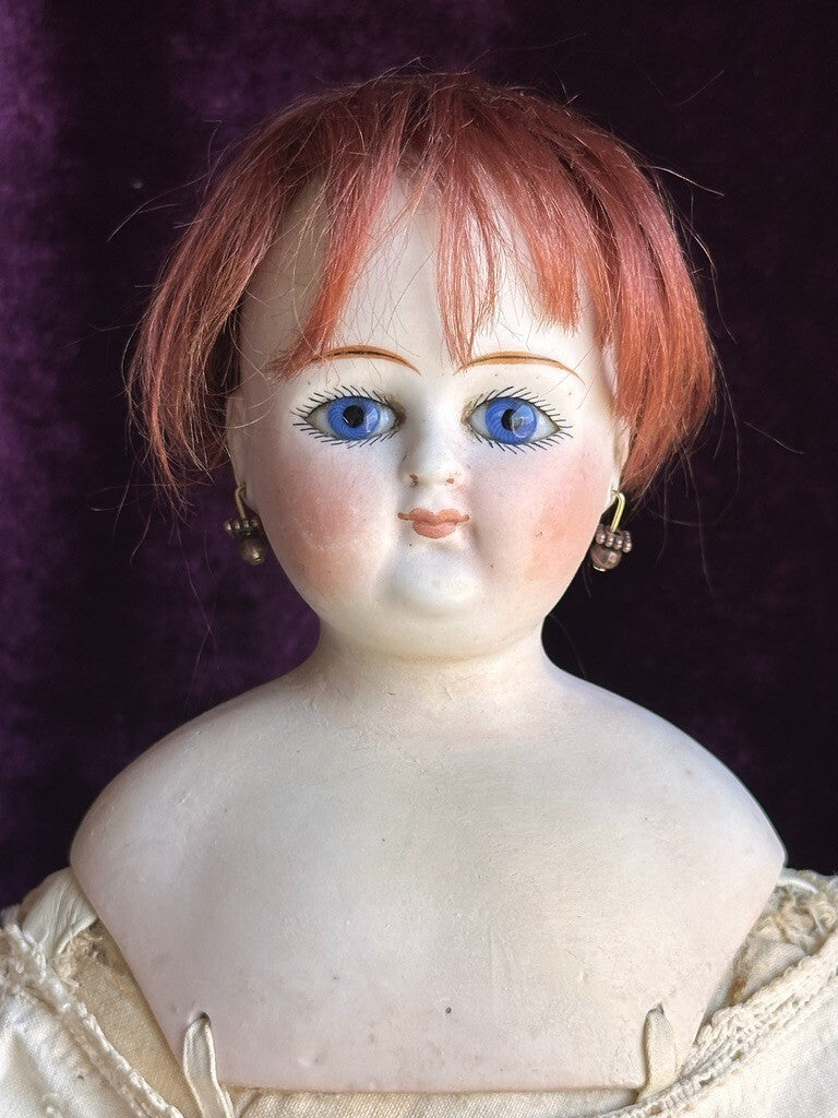 Rare Antique German 18” Belton Solid Domed Bisque Shoulder Head Fashion Doll