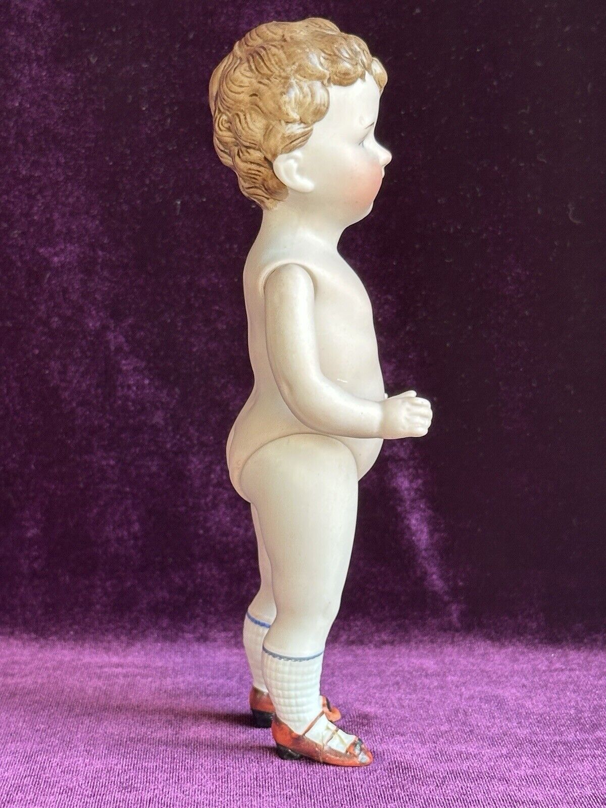 Antique German 7” Kestner 165 All Bisque Mignonette Boy Doll