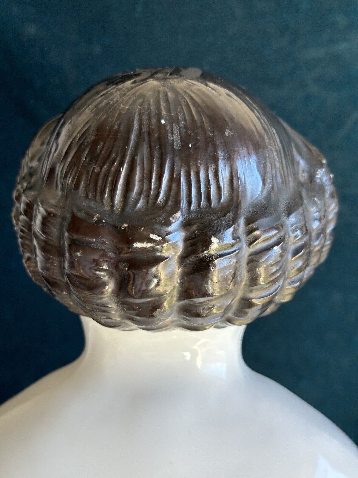 Large 31” Antique German Flat Top Highbrow China Shoulder Head Fashion Doll