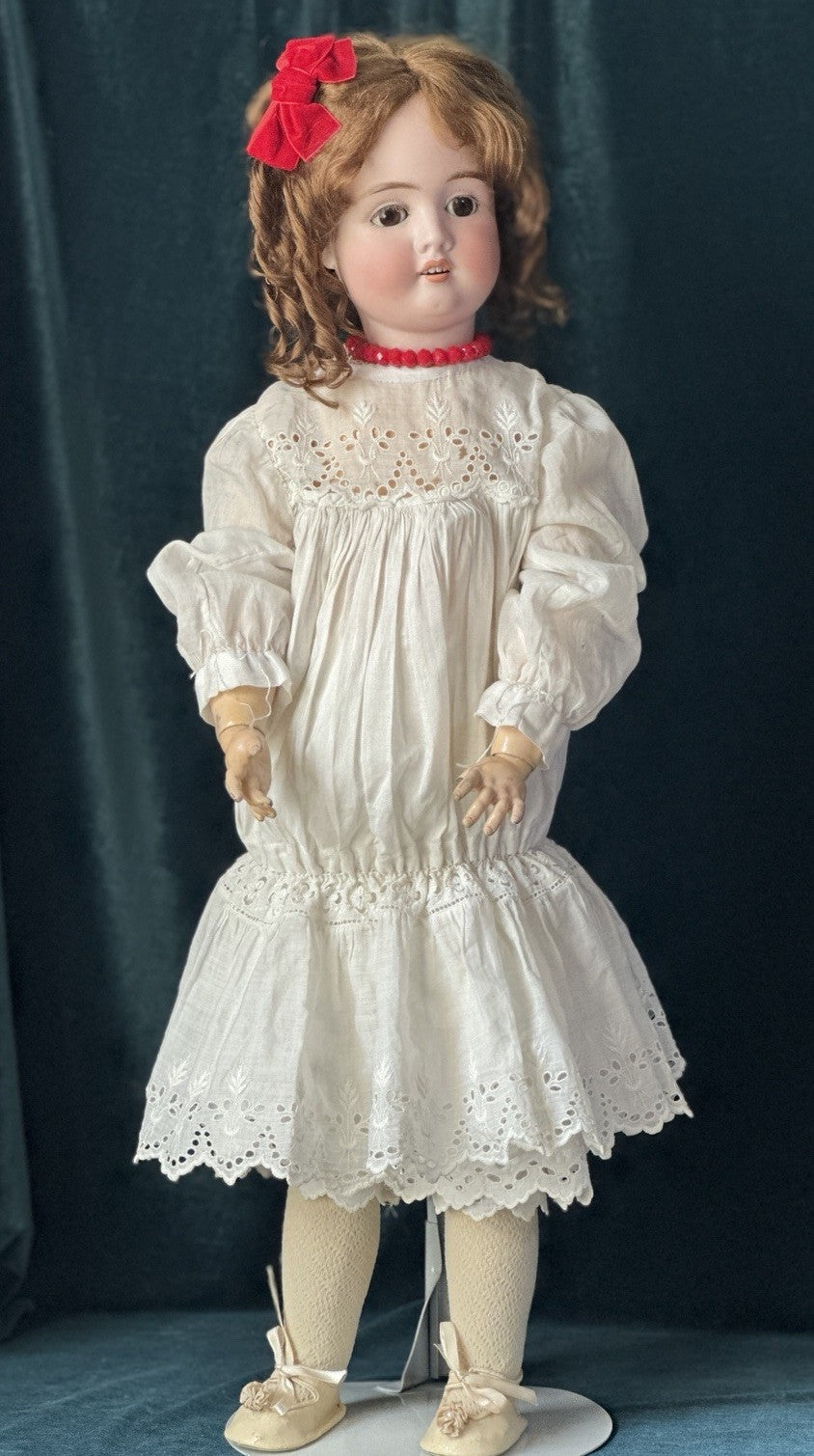 Antique German Shoenau & Hoffmeister Mold 1906 Bisque Head 27” Doll