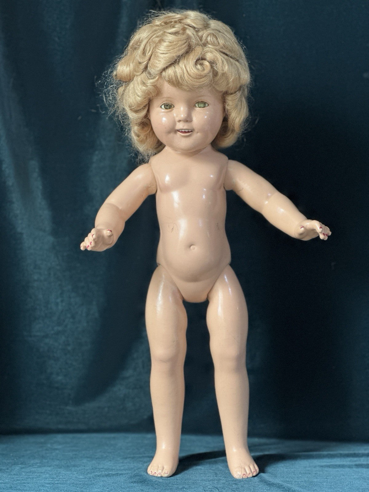 Vintage IDEAL All Composition Shirley Temple 19” Doll