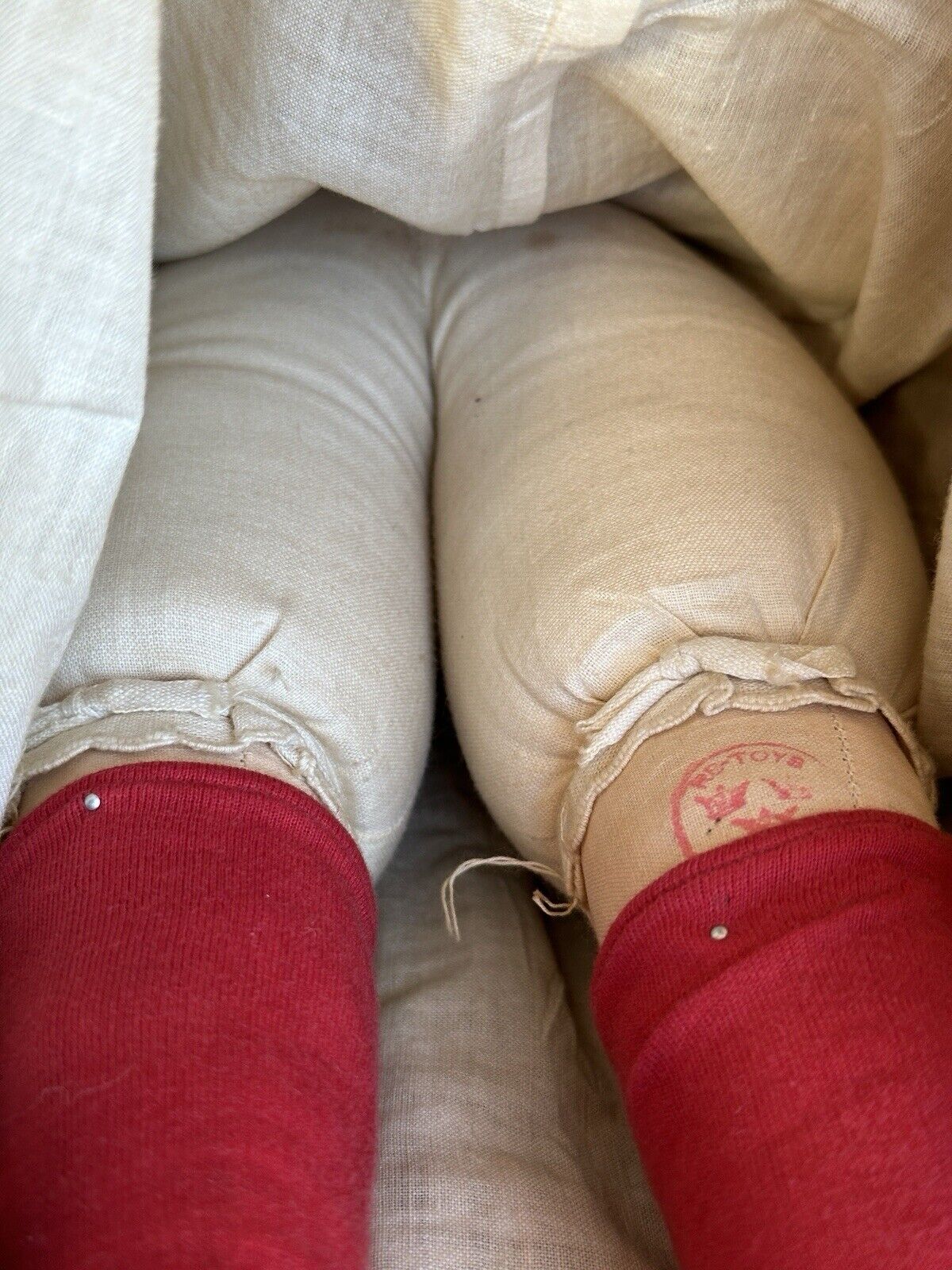 Antique European 24” Cloth Boudoir Style Greta Doll Made In Sweden