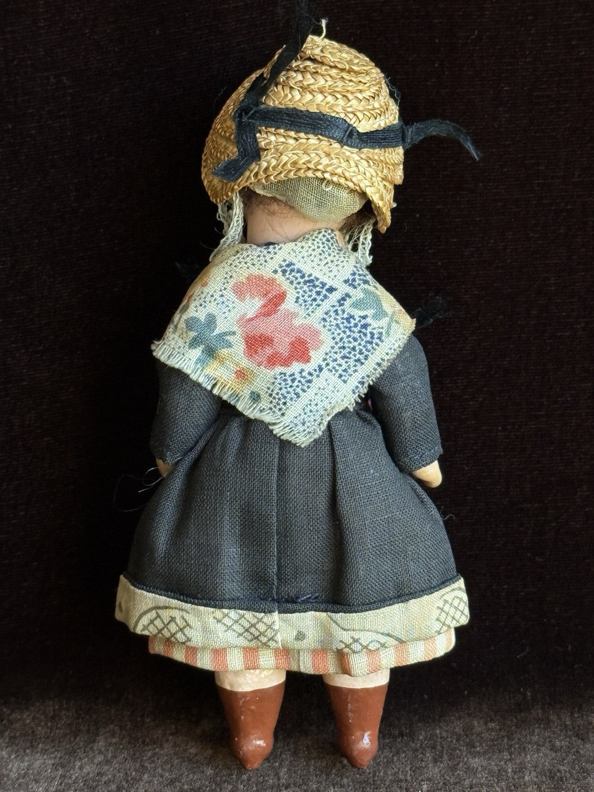 Antique French 5” SFBJ 301 Bisque Head Dollhouse Doll