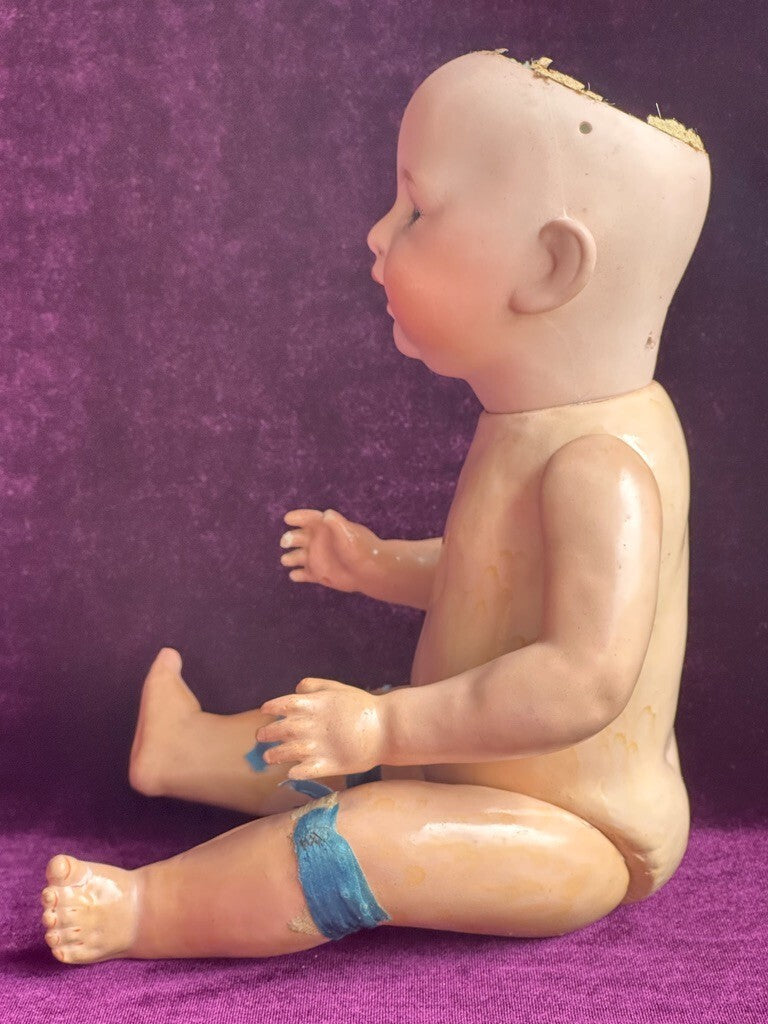 Antique Japanese 12.5” Morimura Brothers Asian Baby Doll with Original Outfit
