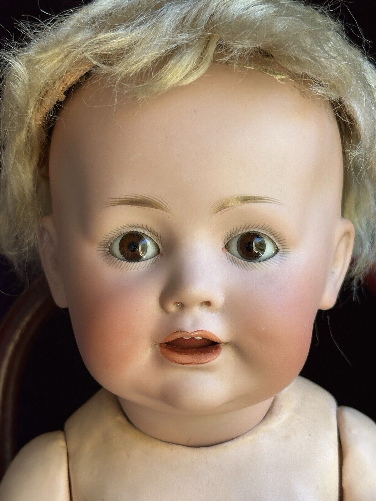 Antique German 15" JDK Kestner 247 Bisque Character “Baby Jean” Doll