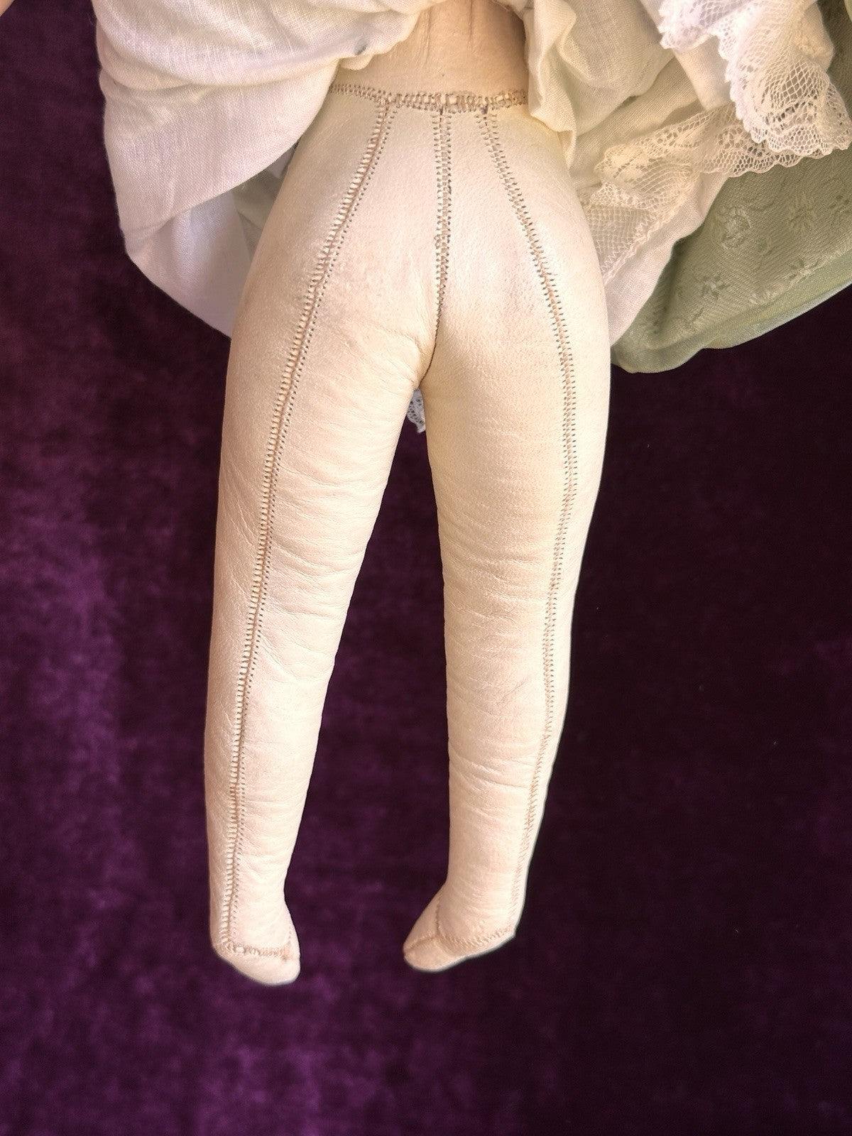 Unidentified 13” Antique French/German 902 or 909 Solid Bisque Head Fashion Doll