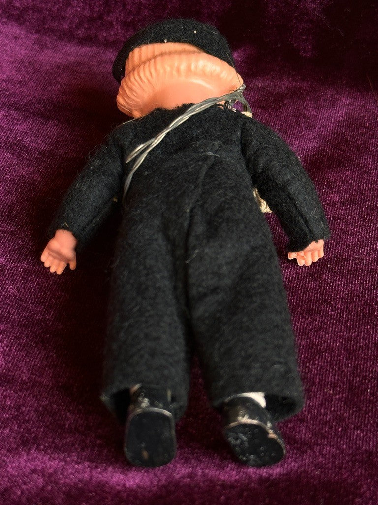 Vintage German 5.625" Miniature Dollhouse Plastic Celluloid Chimney Sweeper Doll