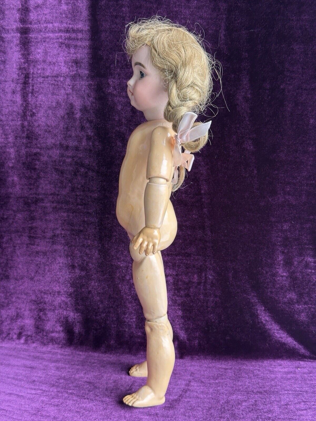 Antique German 19” Early Kestner 143 Bisque Head Doll
