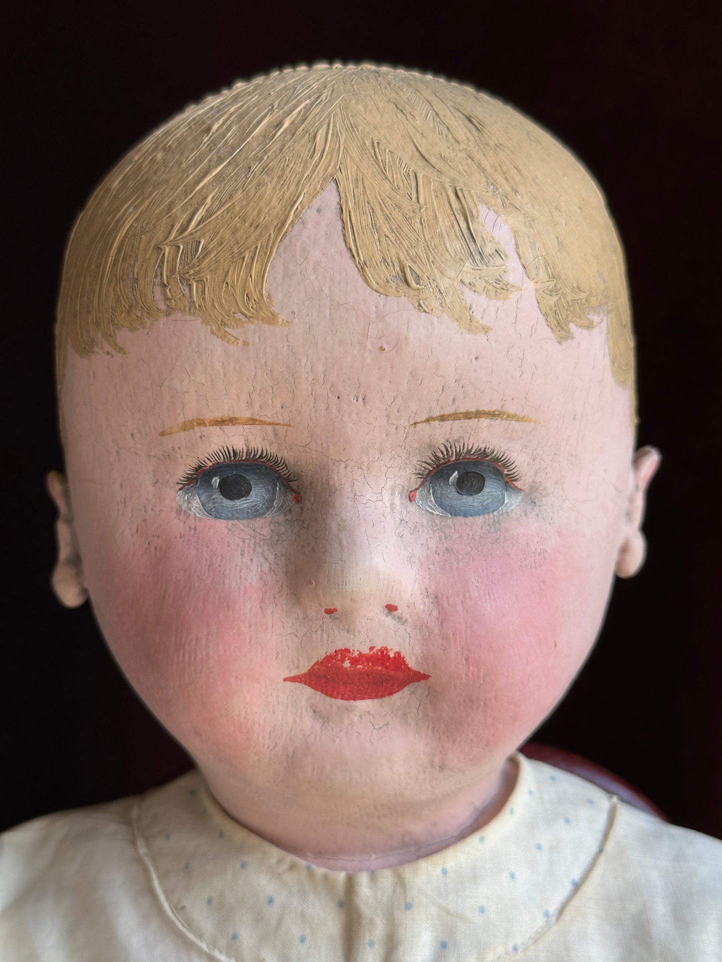 Antique American 23” Martha Chase Oil Painted Baby Doll