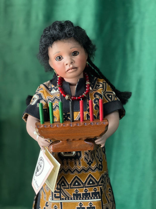 Wendy Lawton “Kwanzaa” 13” Porcelain Doll Box/Tag/COA LE 500