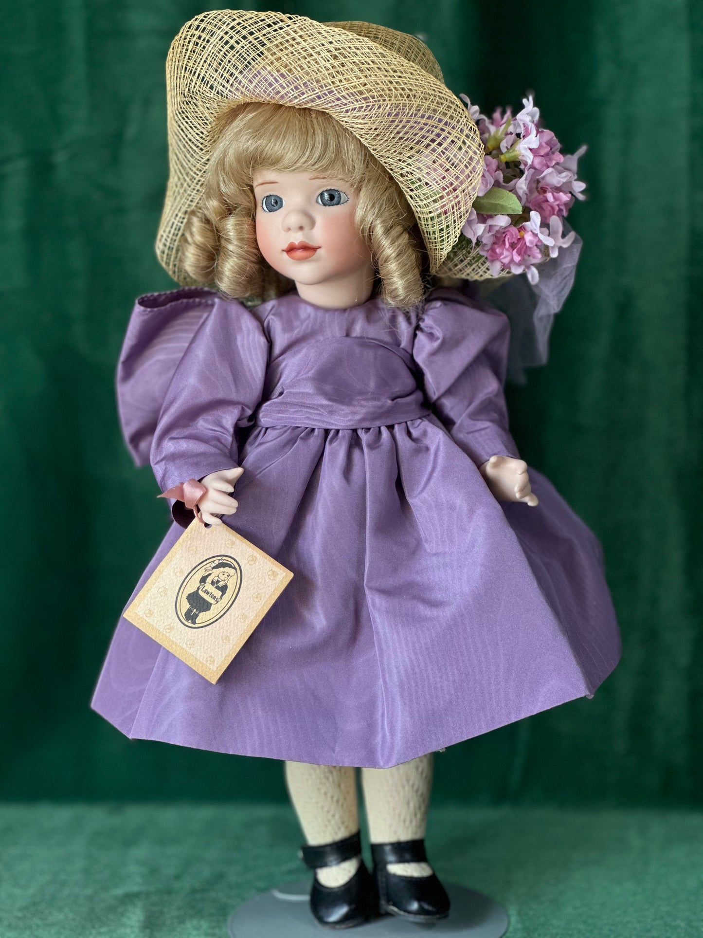 Wendy Lawton “Lavender Blue” 13” Porcelain Doll Box/Tag/COA