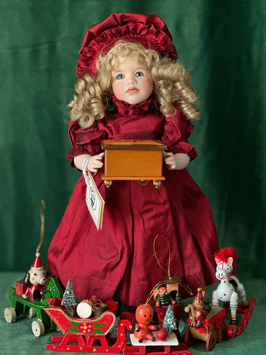Wendy Lawton “The Music Of Christmas” 13” Porcelain Doll Box/Tag/COA LE 91/175