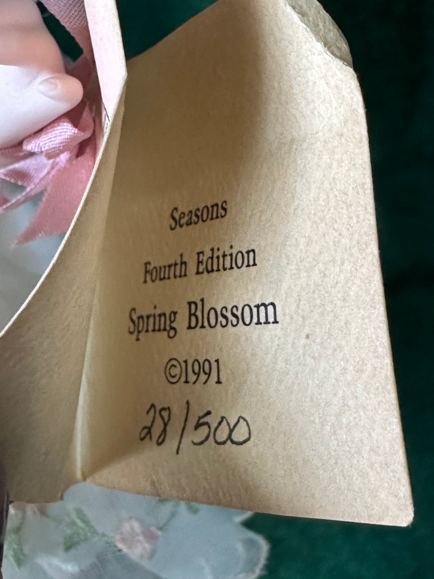 Wendy Lawton “Spring Blossom ” 13” Porcelain Doll Box/Tag/COA LE 500