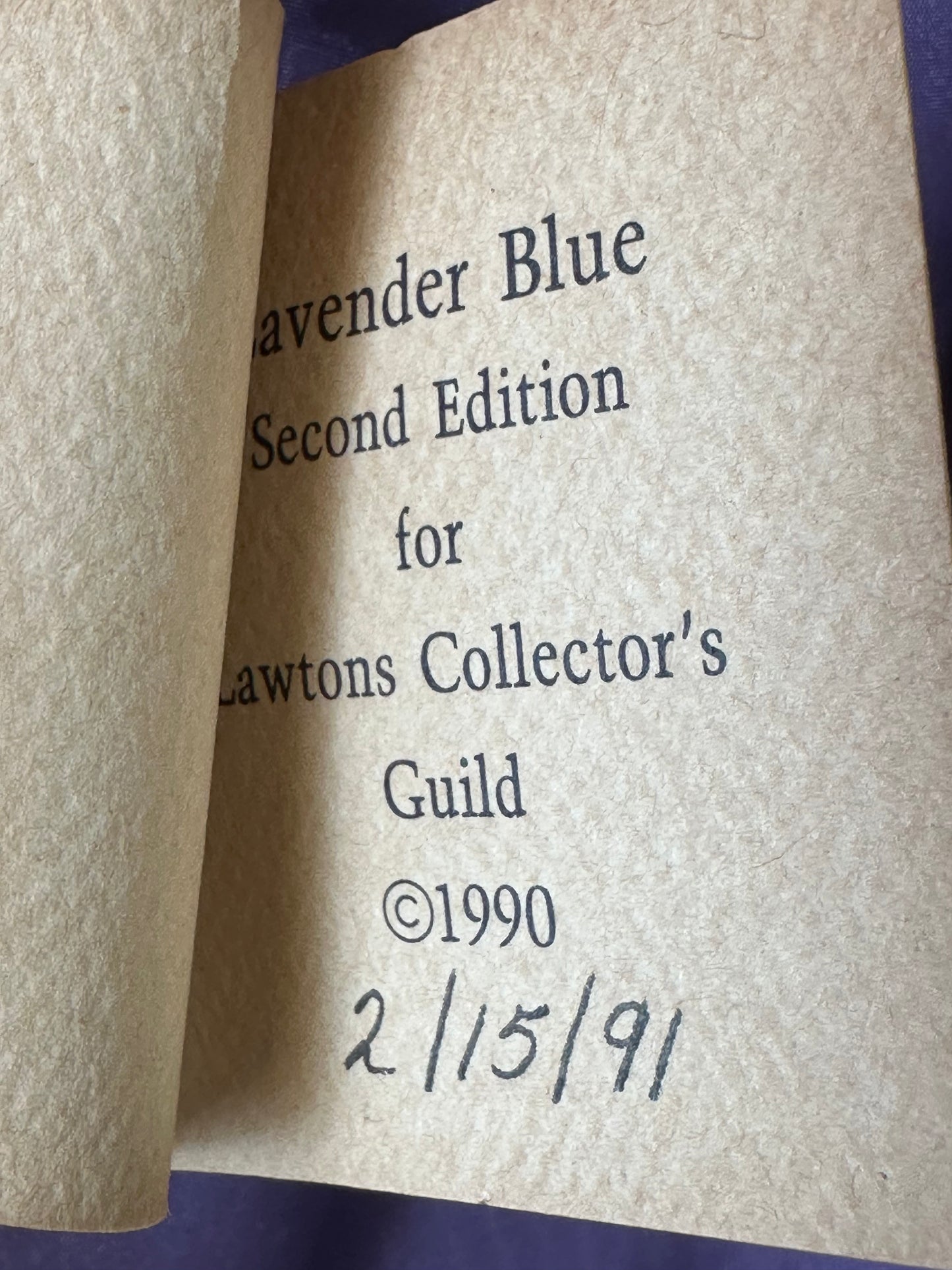 Wendy Lawton “Lavender Blue” 13” Porcelain Doll Box/Tag/COA