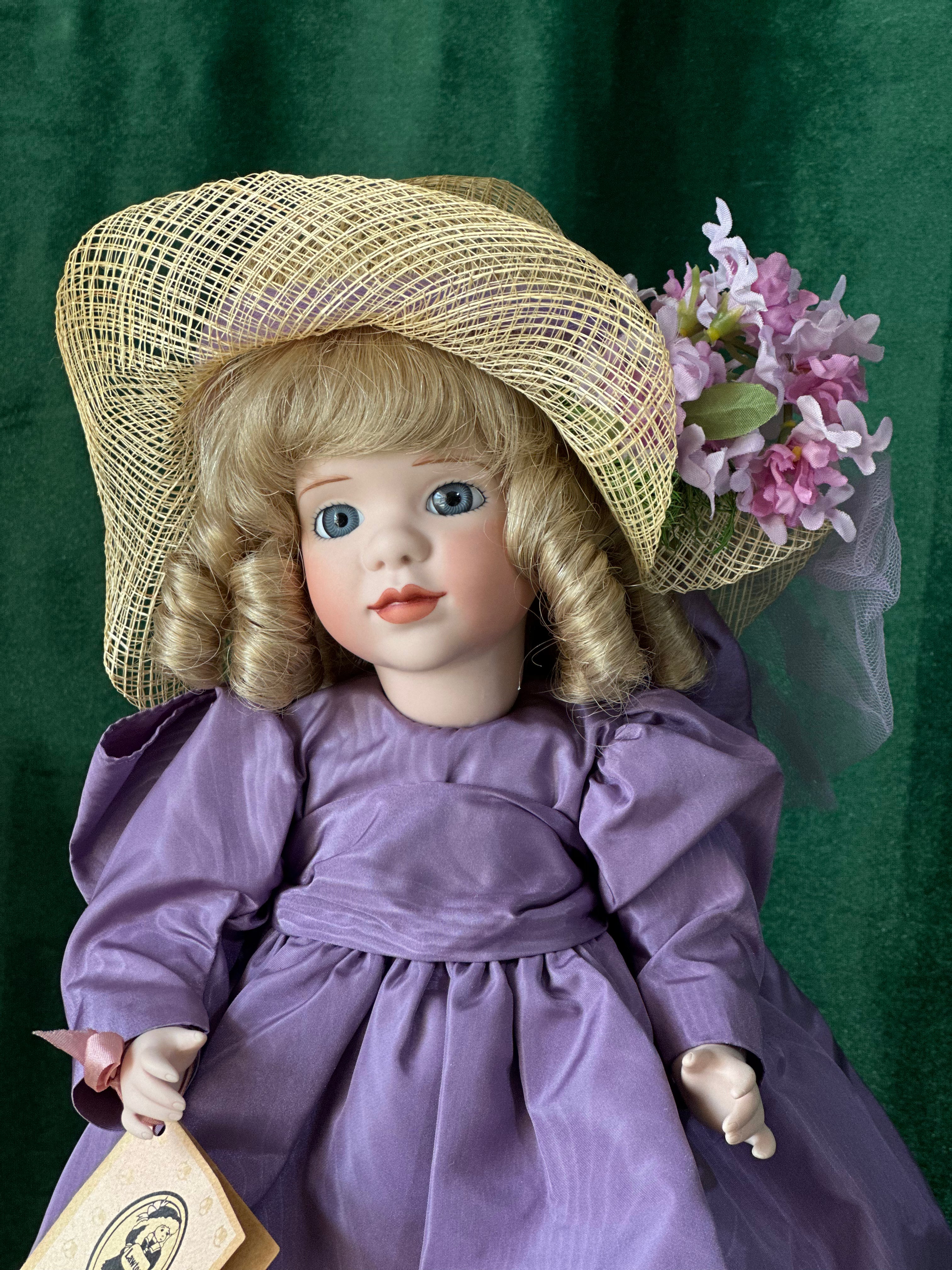 Wendy Lawton “Lavender Blue” 13” Porcelain Doll Box/Tag/COA – Doll Kingdom Us Wendy Lawton “Lavender Blue” 13” Porcelain Doll Box/Tag/COA – Doll Kingdom Us