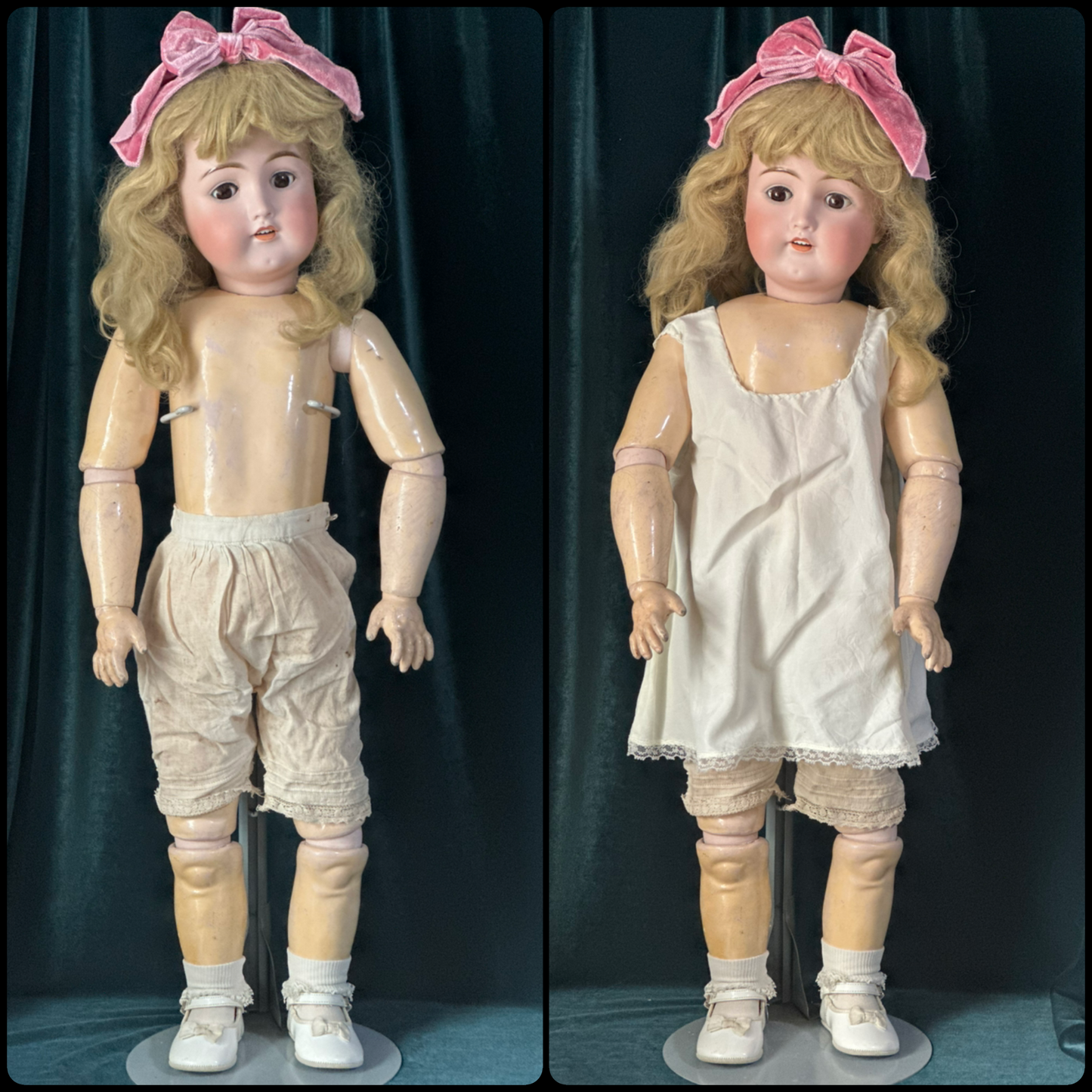 Antique German Adolf Wislizenus Mold 101 “My Sweetheart” 27” Doll Bisque Head