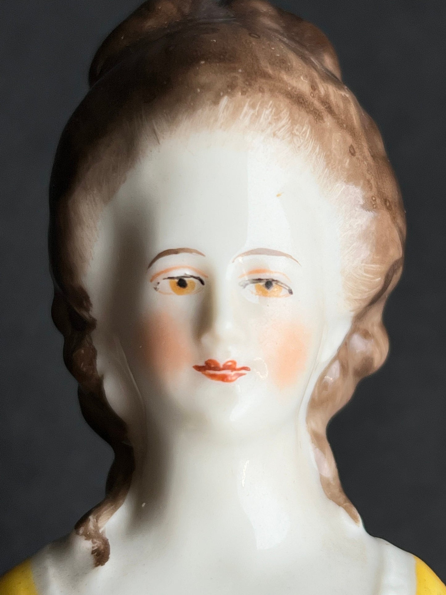 Antique German 5" Porcelain Marked Volkstedt Rudolstadt Half Doll Figurine