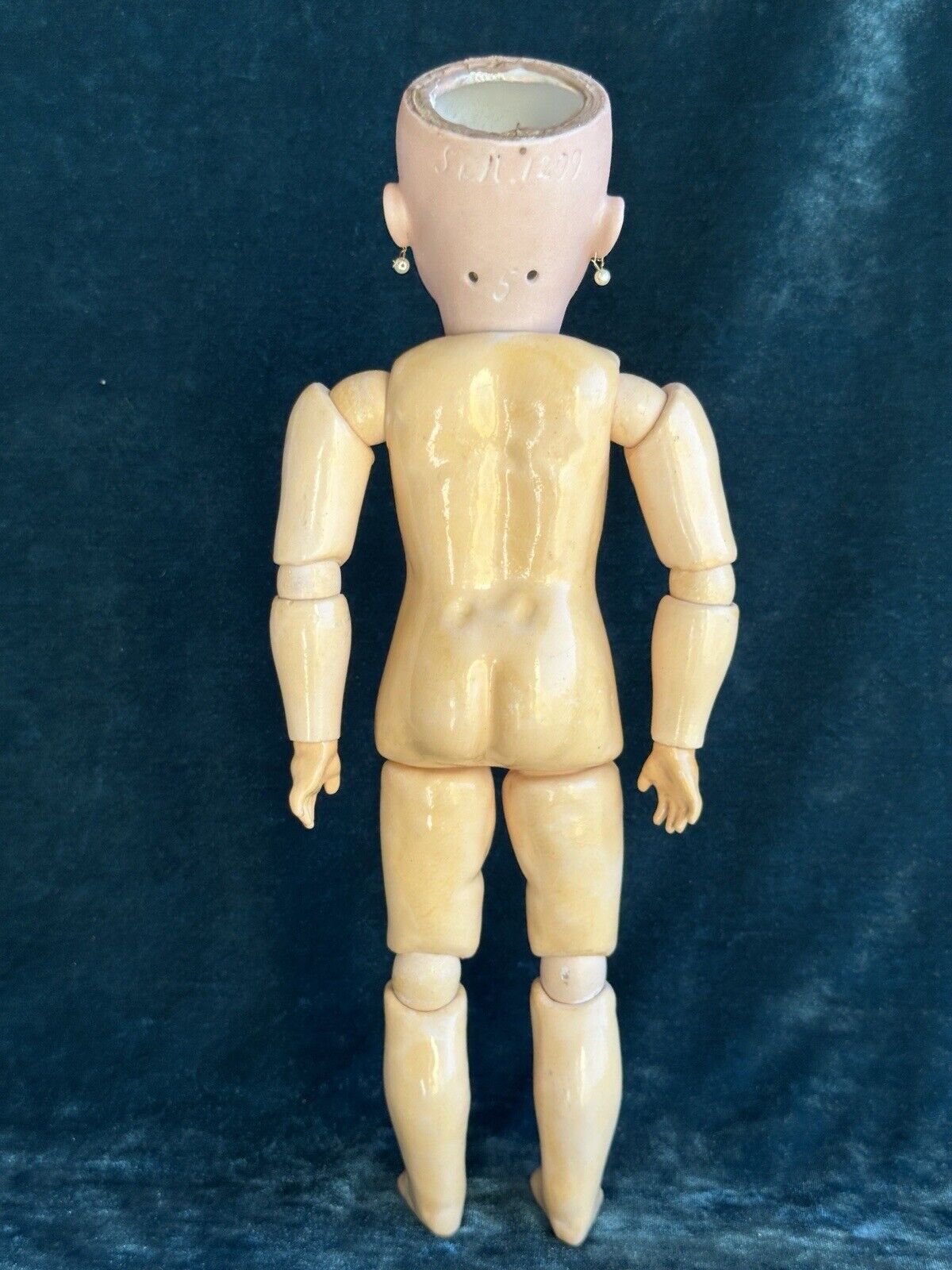 Rare Antique German 13.5” Simon Halbig 1299 Bisque Head Doll