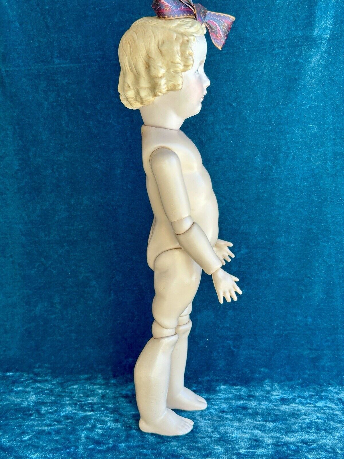 Porcelain/Composition 18” Reproduction of Antique German Gebruder Heubach Doll