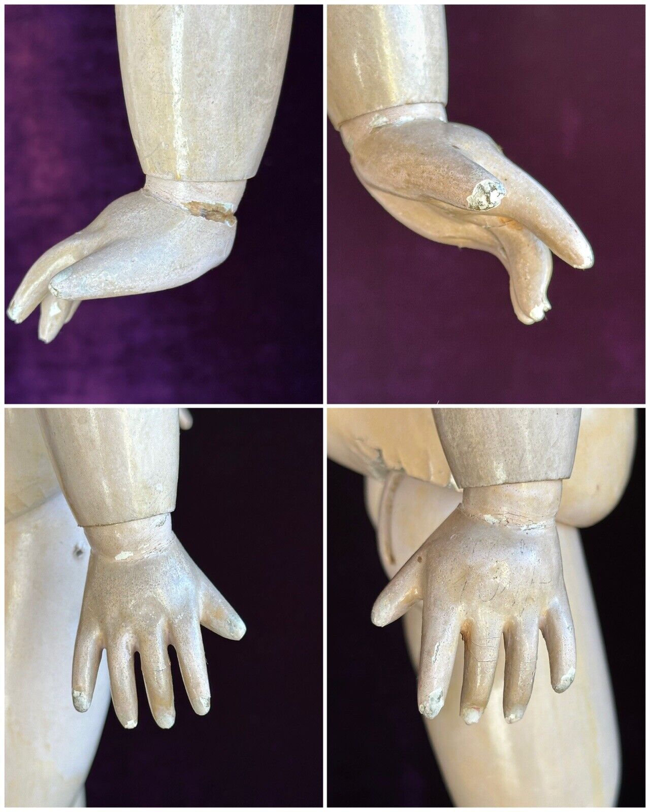 Antique French 22” Bru Jne R 10 Bebe Bisque Head Composition Body Doll