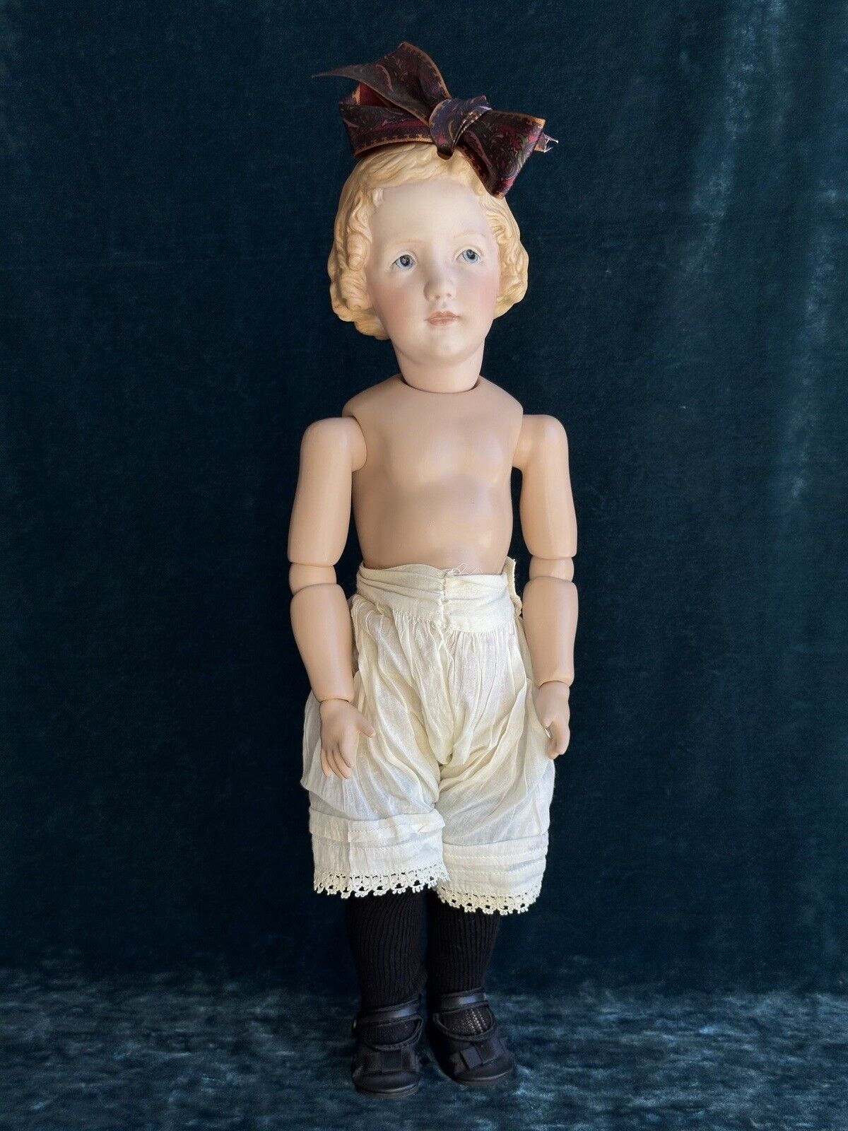 Porcelain/Composition 18” Reproduction of Antique German Gebruder Heubach Doll