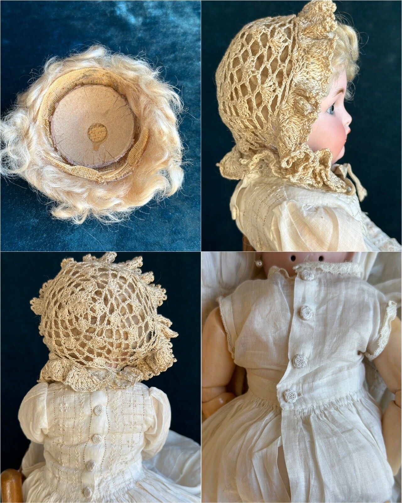 Rare Antique German 13.5” Simon Halbig 1299 Bisque Head Doll