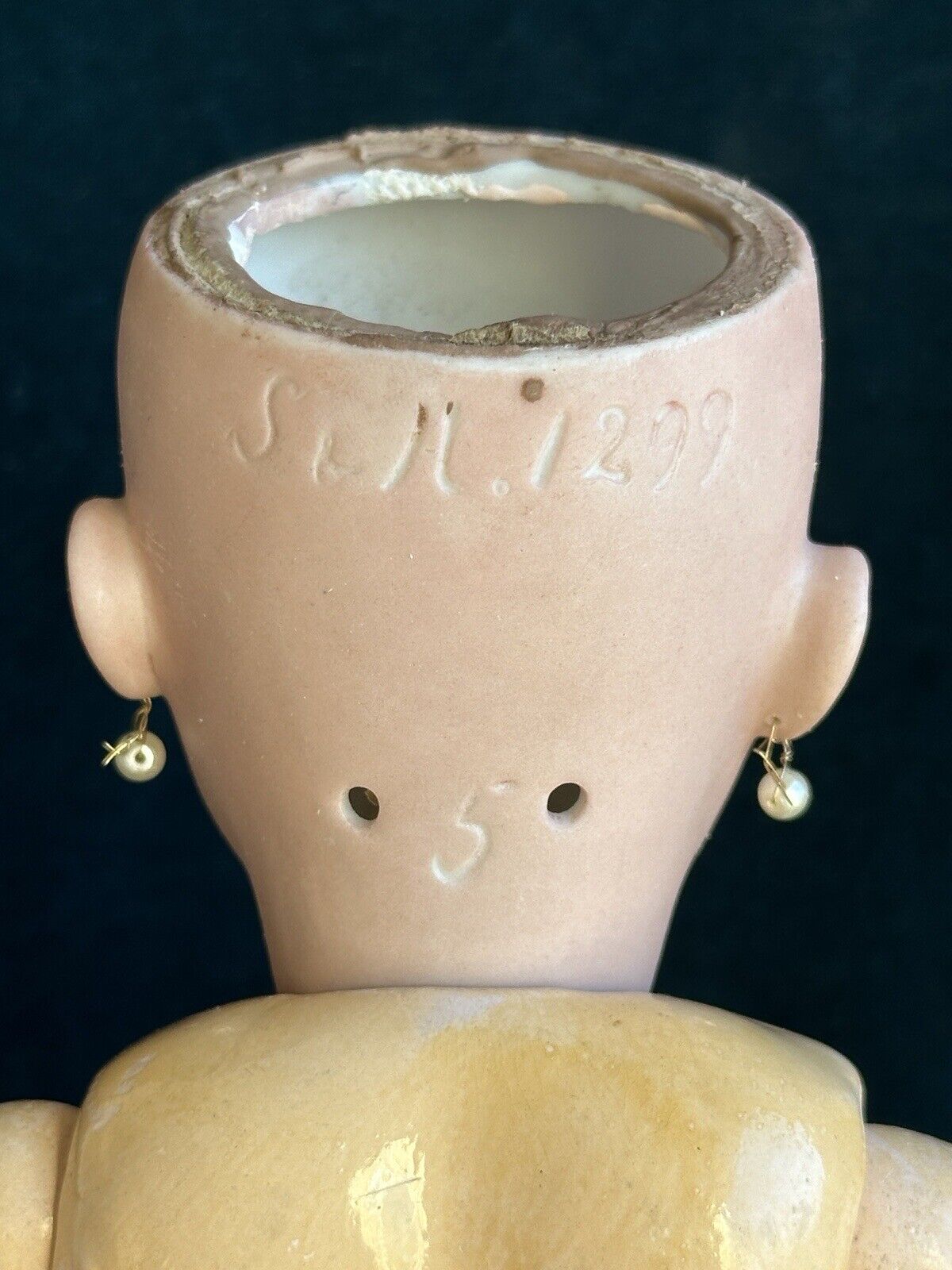 Rare Antique German 13.5” Simon Halbig 1299 Bisque Head Doll