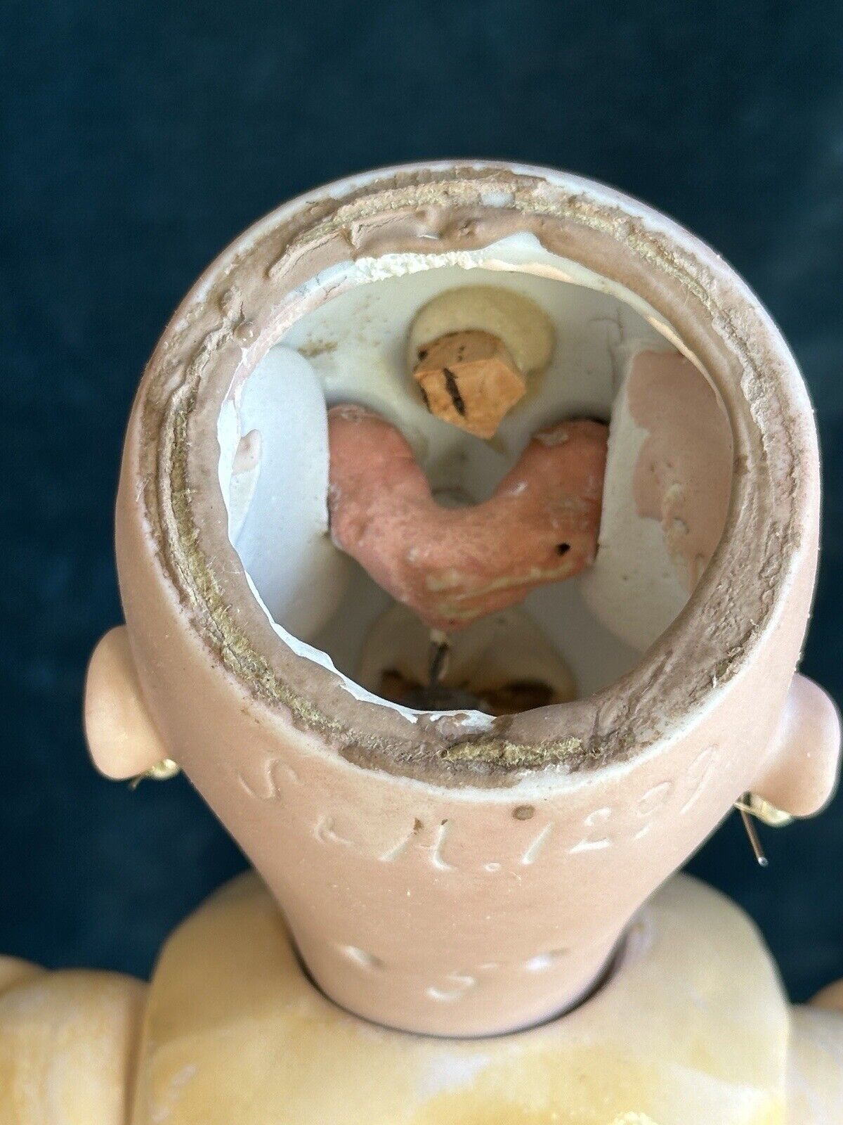 Rare Antique German 13.5” Simon Halbig 1299 Bisque Head Doll