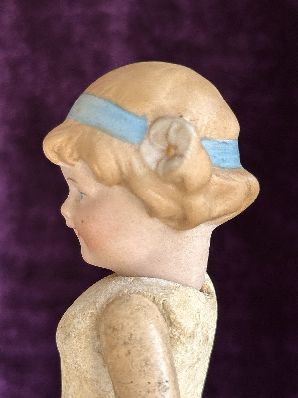Rare Antique German 6” William Goebel Miniature Bisque Head Character Girl Doll