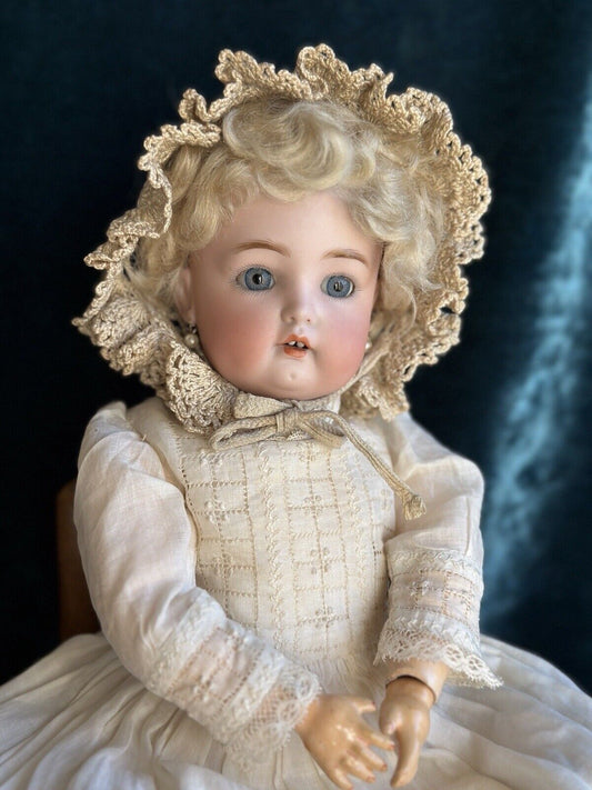 Rare Antique German 13.5” Simon Halbig 1299 Bisque Head Doll