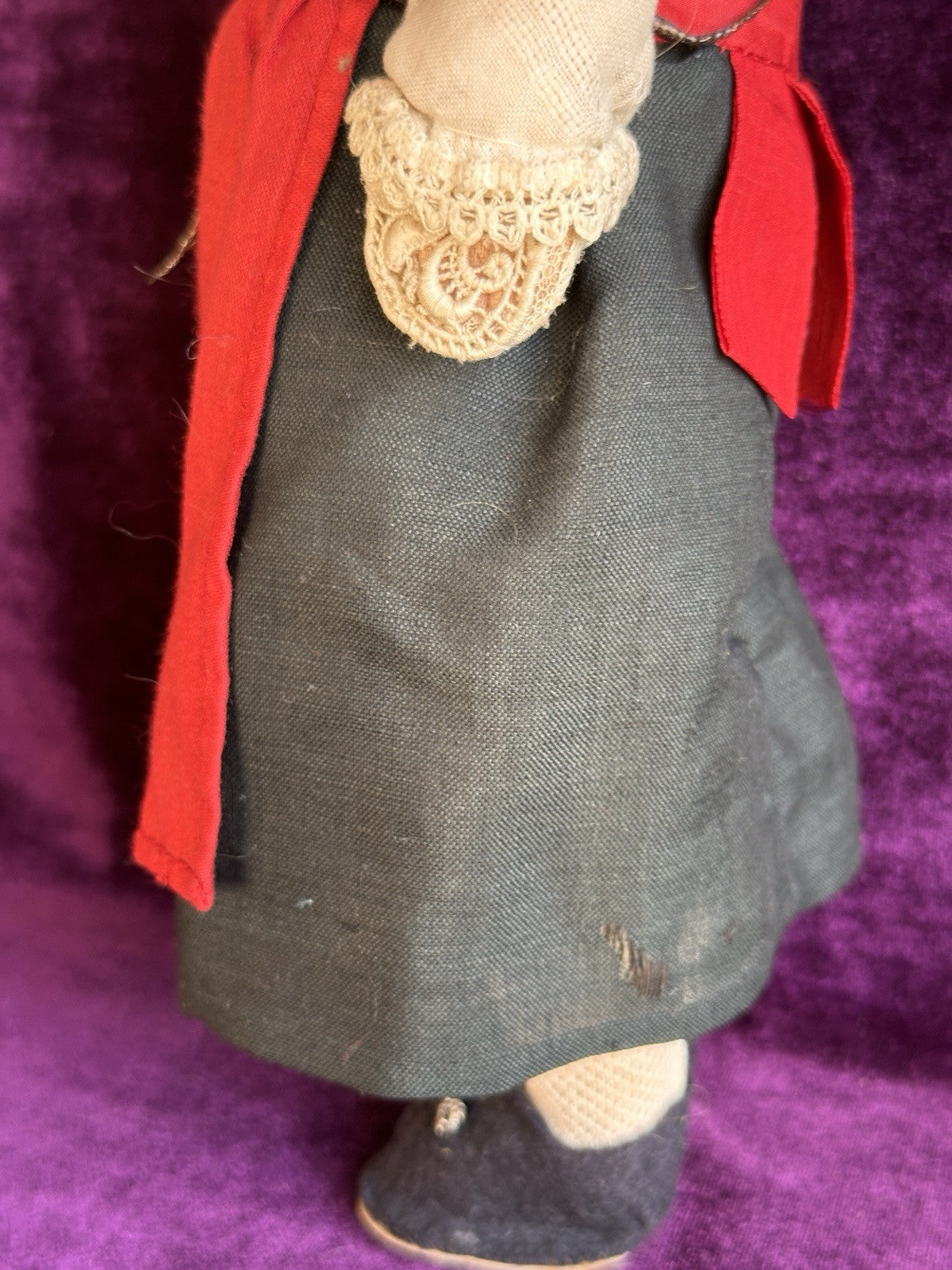 Antique German 13.5” Cloth Painted Bing (?) Doll