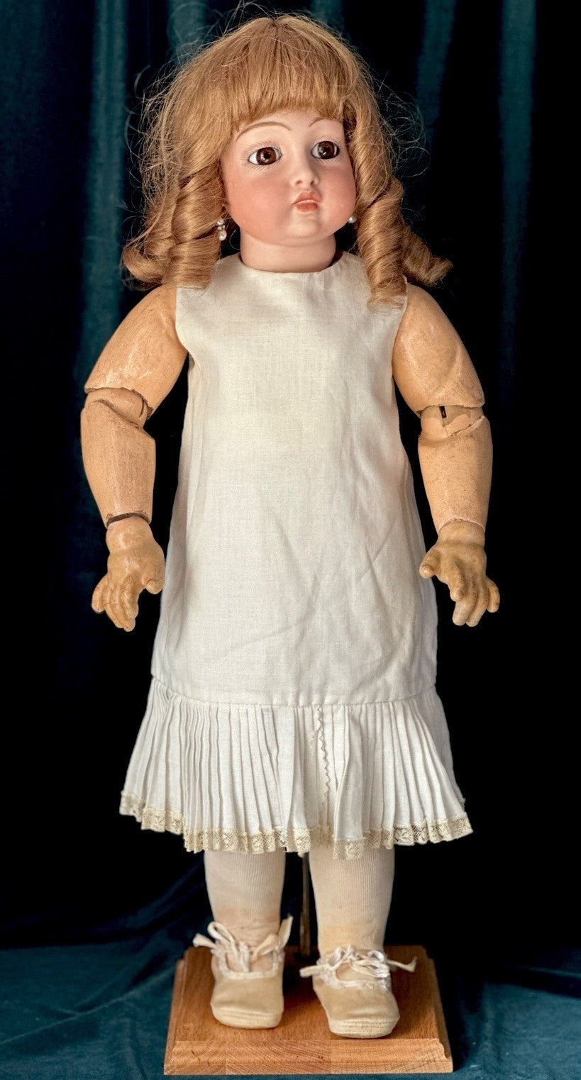 Antique Doll Original French JUMEAU Composition Body Repro Head Of Bru Jne