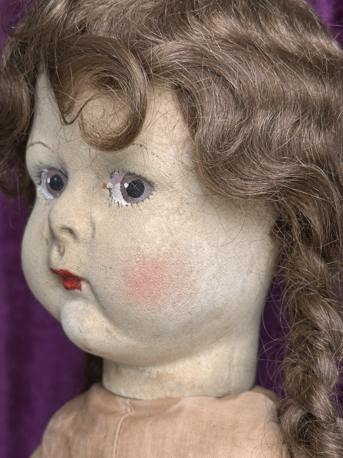 Large Vintage French 21” Gre-Poir Felt Cloth Doll