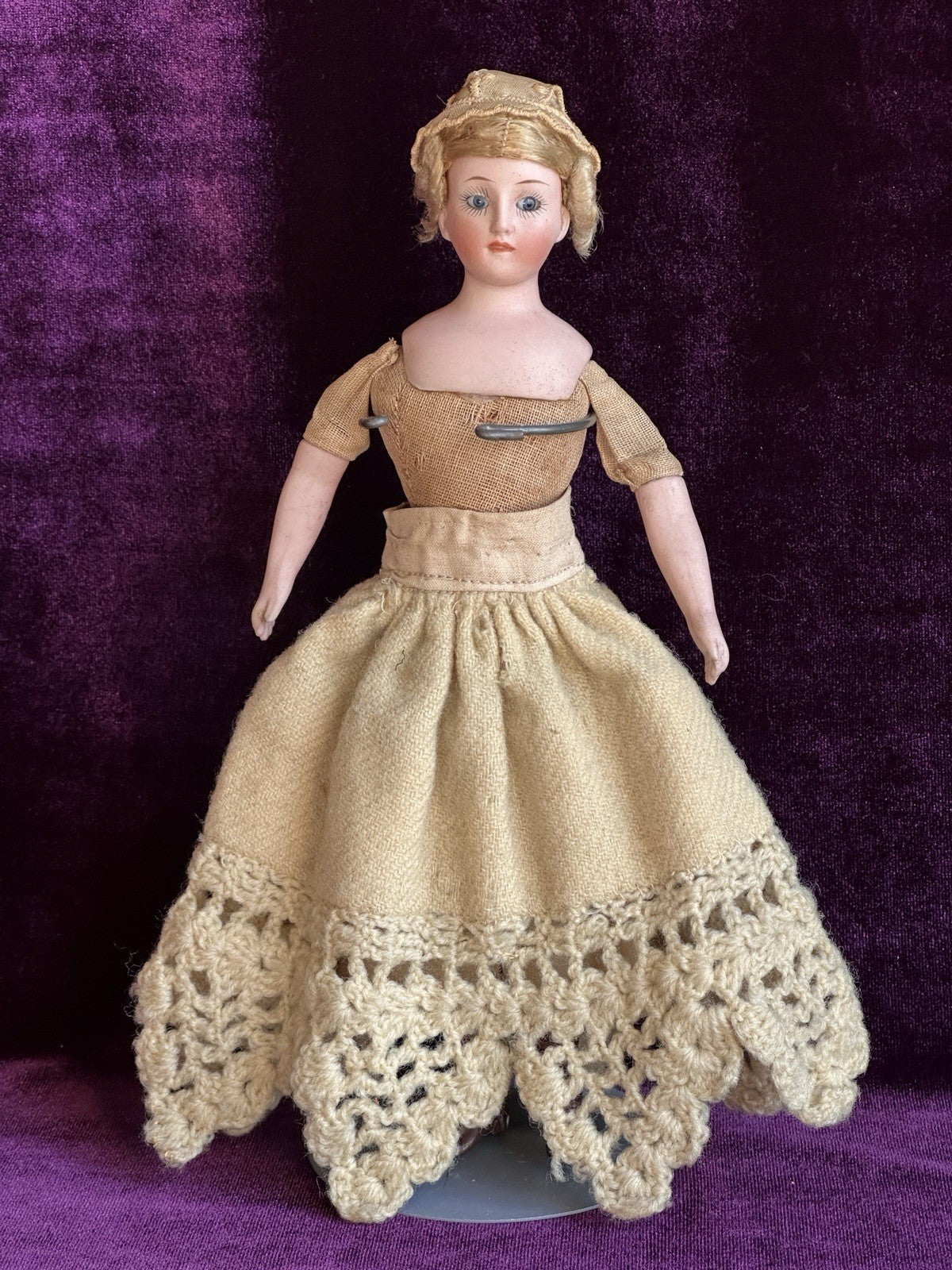 Rare Antique German 8” Halbig (?) 411 Bisque Head Gibson Style Lady Doll