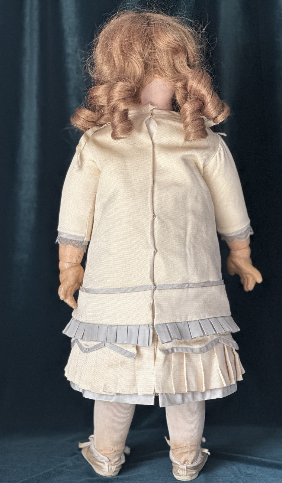 Antique Doll Original French JUMEAU Composition Body Repro Head Of Bru Jne