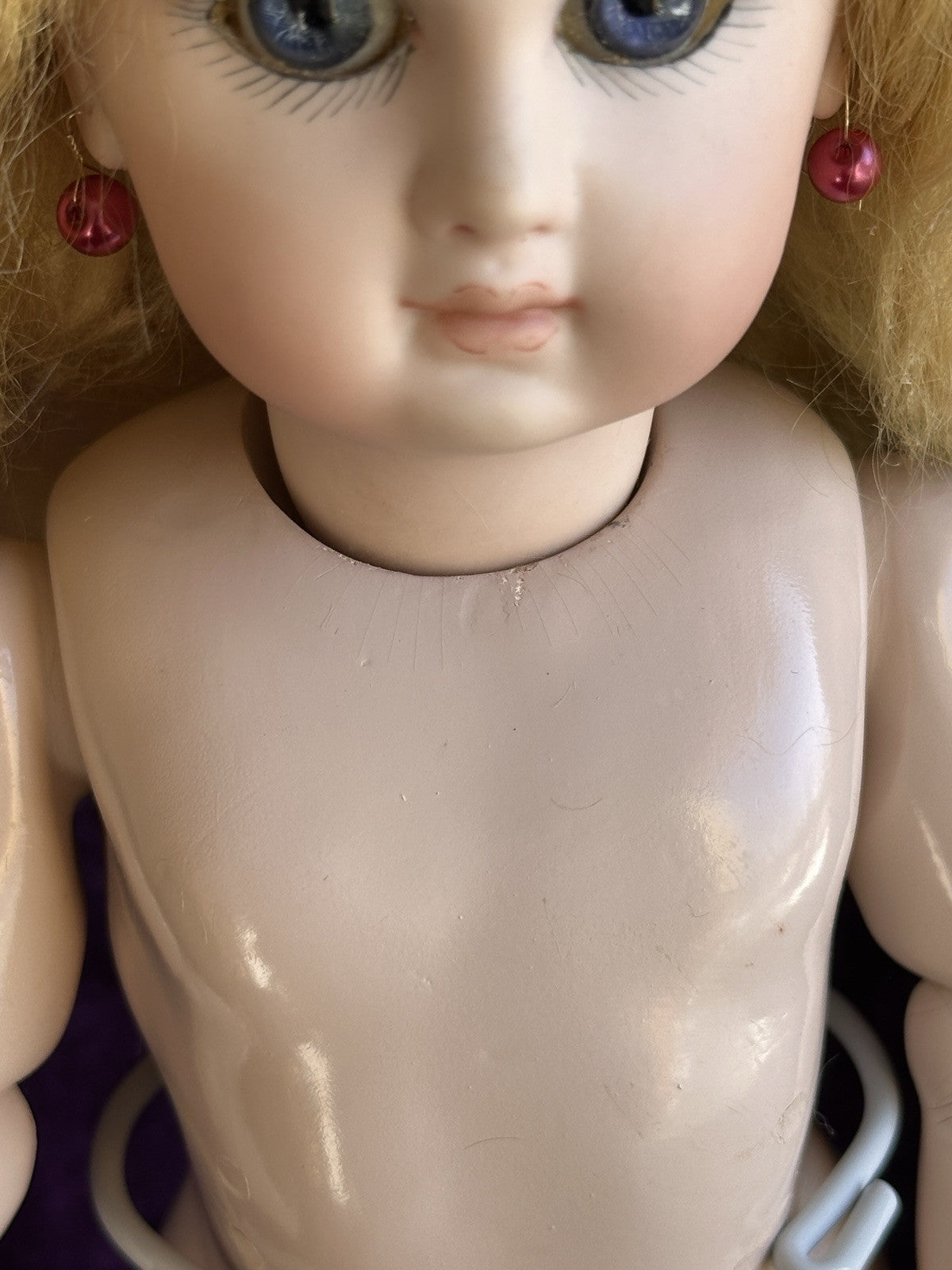 Vintage Porcelain/Composition Reproduction of Antique French Jumeau Doll