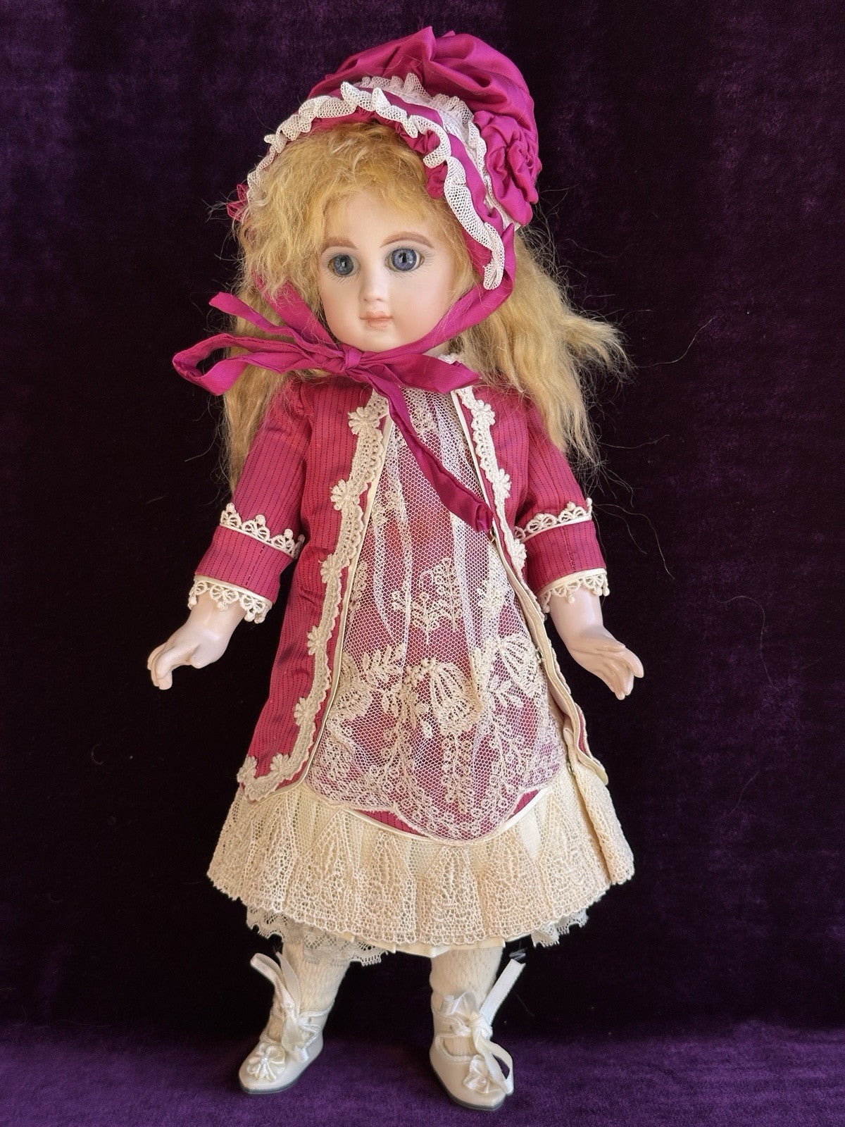 Vintage Porcelain/Composition Reproduction of Antique French Jumeau Doll