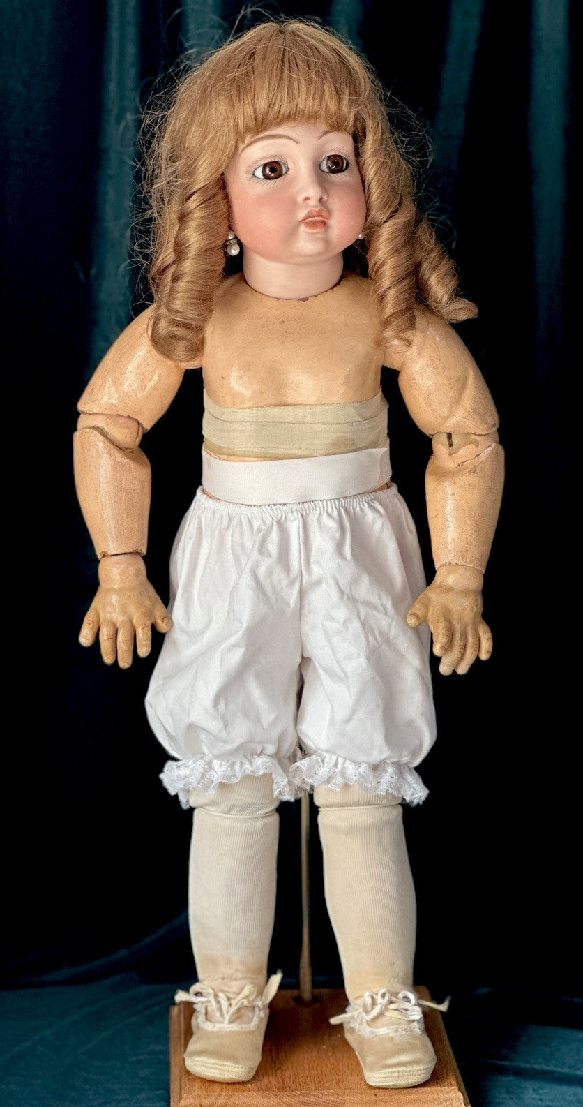 Antique Doll Original French JUMEAU Composition Body Repro Head Of Bru Jne