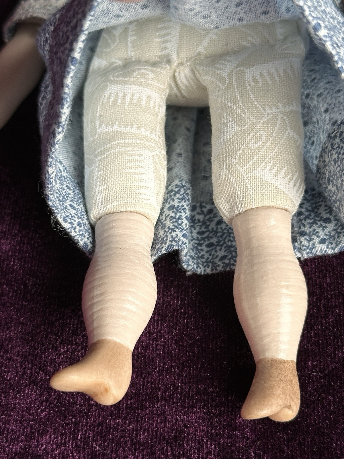 Lot of 2 Vintage Reproduction Miniature Parian Dolls with in Case with Wardrobe