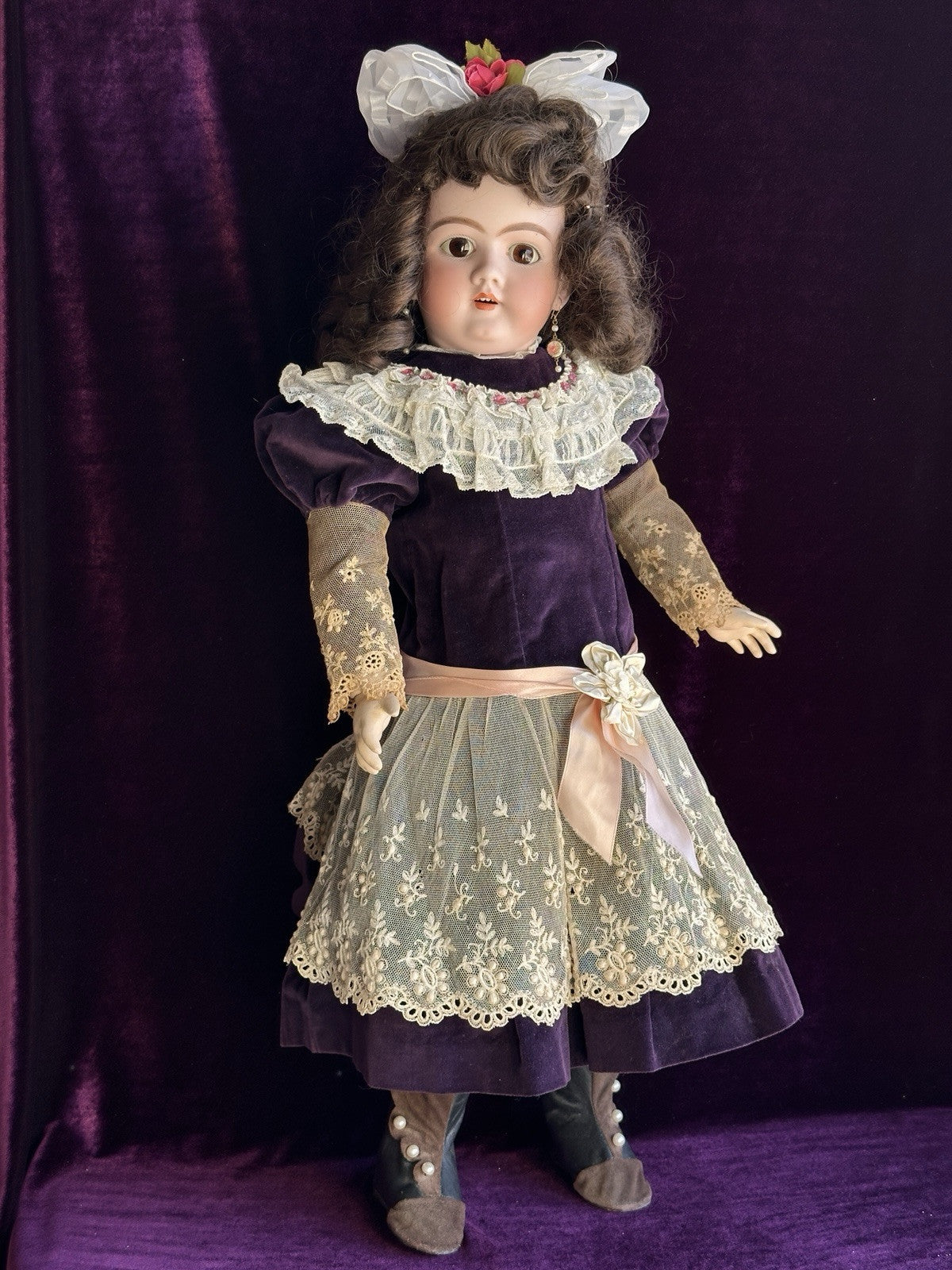 Antique German 27” Heinrich Handwerck 99 Dep Bisque Head Doll