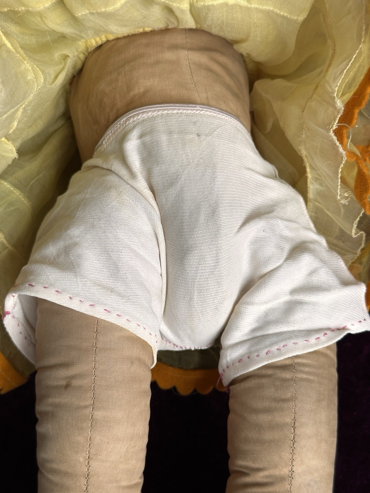 Large Vintage French 21” Gre-Poir Felt Cloth Doll