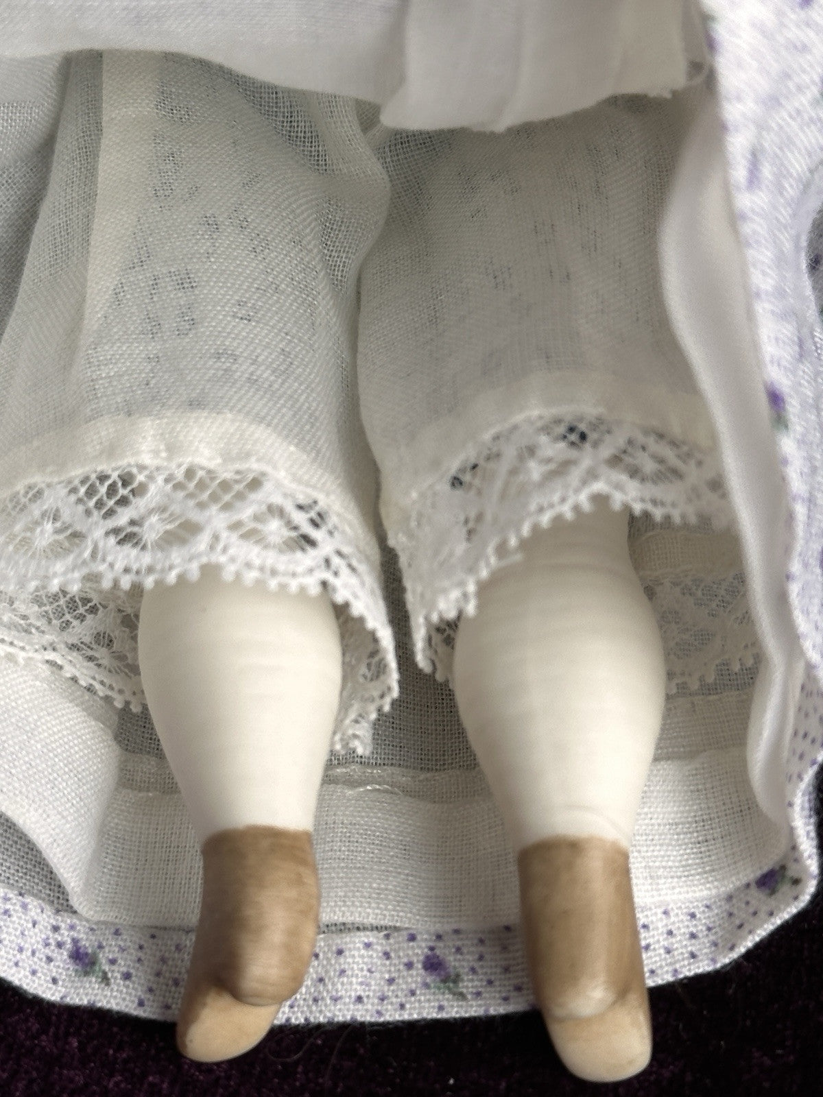 Lot of 2 Vintage Reproduction Miniature Parian Dolls with in Case with Wardrobe