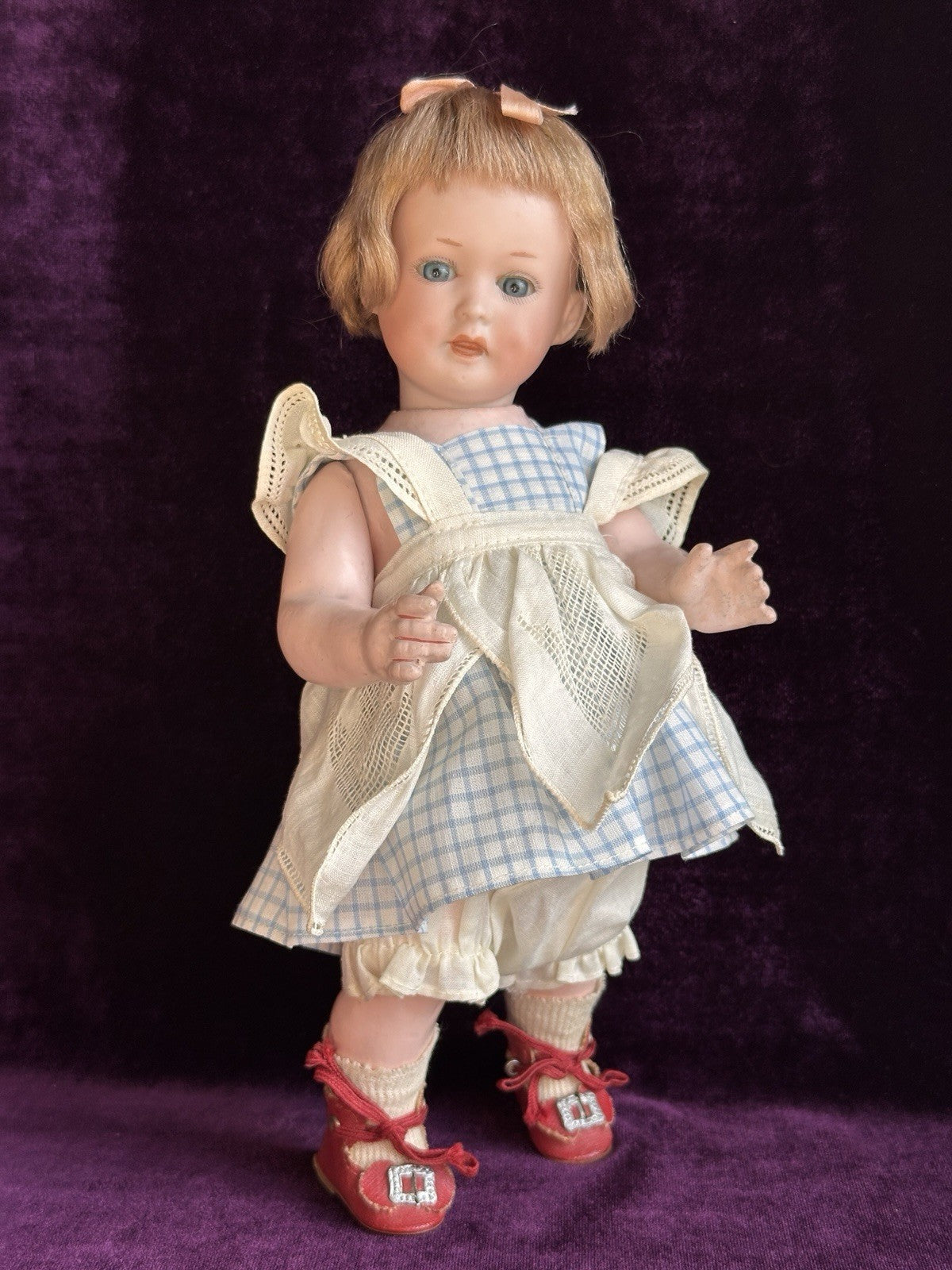 Antique German 9.5” Armand Marseille 590 Bisque Head Toddler Character Doll