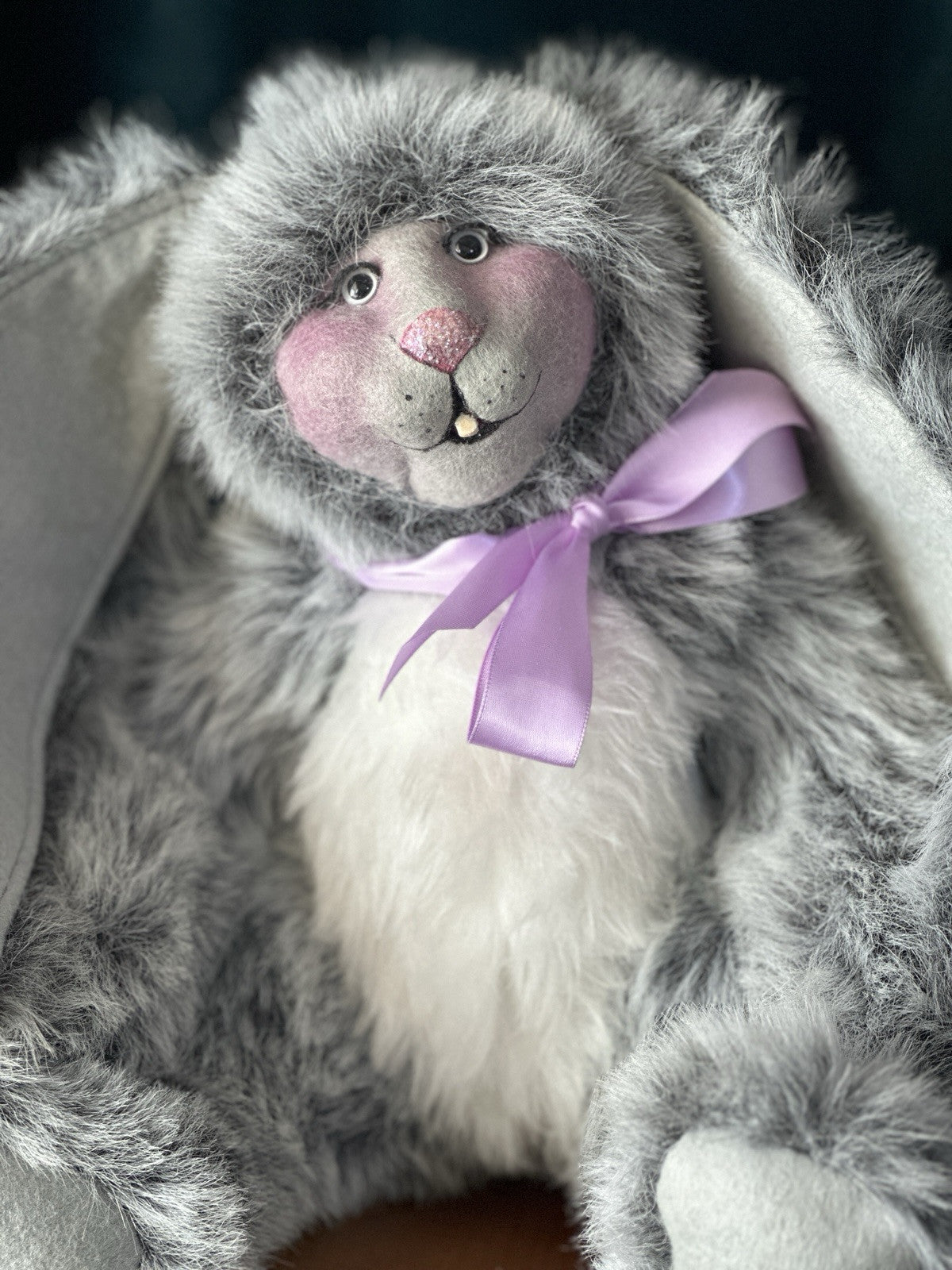 OOAK (?) Artist Handmade 16” Bunny Rabbit Doll Toy