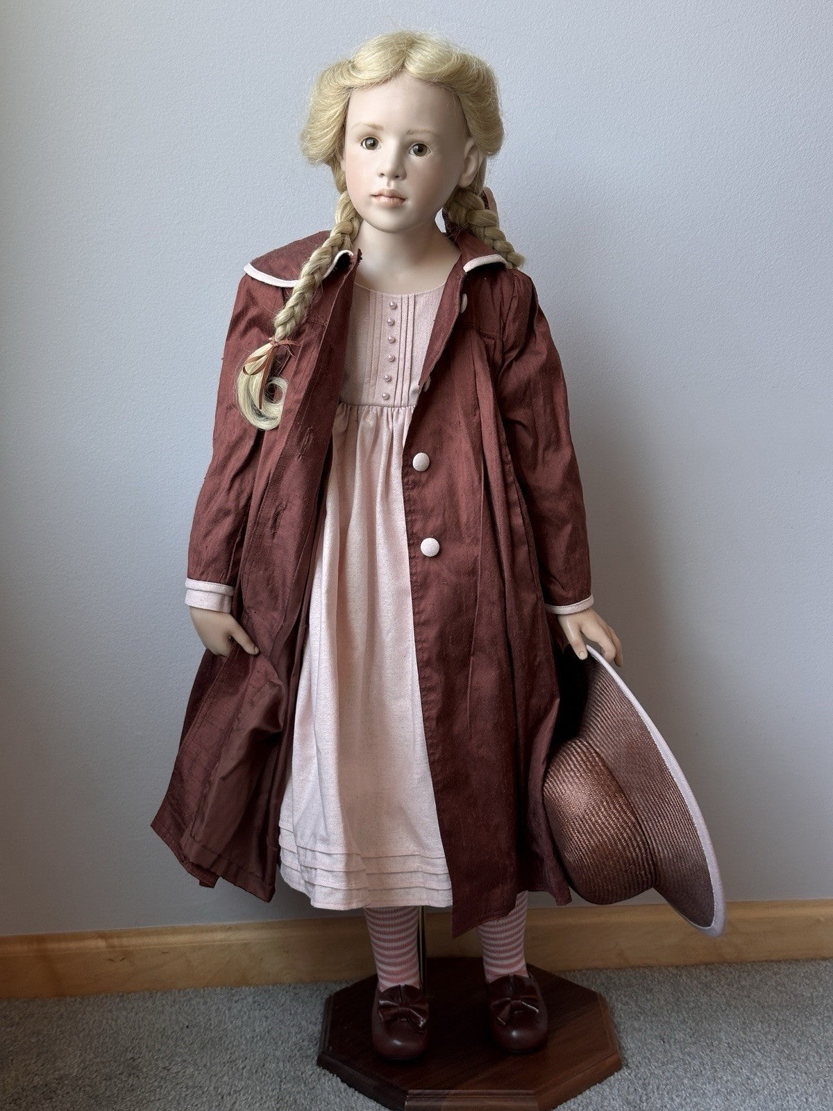 German 36” Hildegard Gunzel Wax Over Porcelain Camee Doll in Box LE USA 25